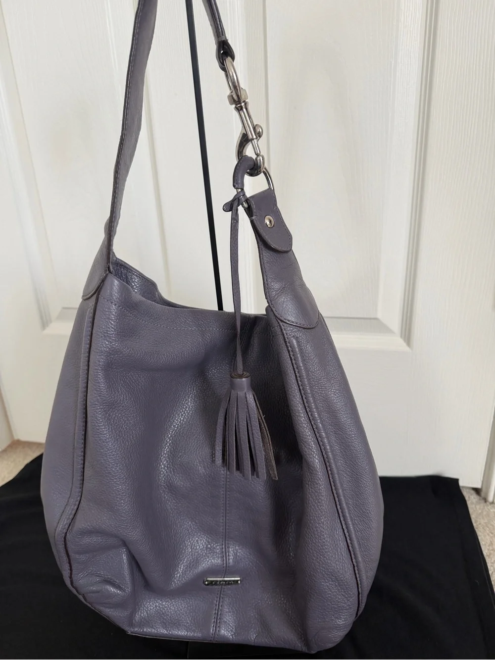 Coach Vintage Avery Park Purple Pebbled Leather Hobo Shoulder Bag Handbag F23309